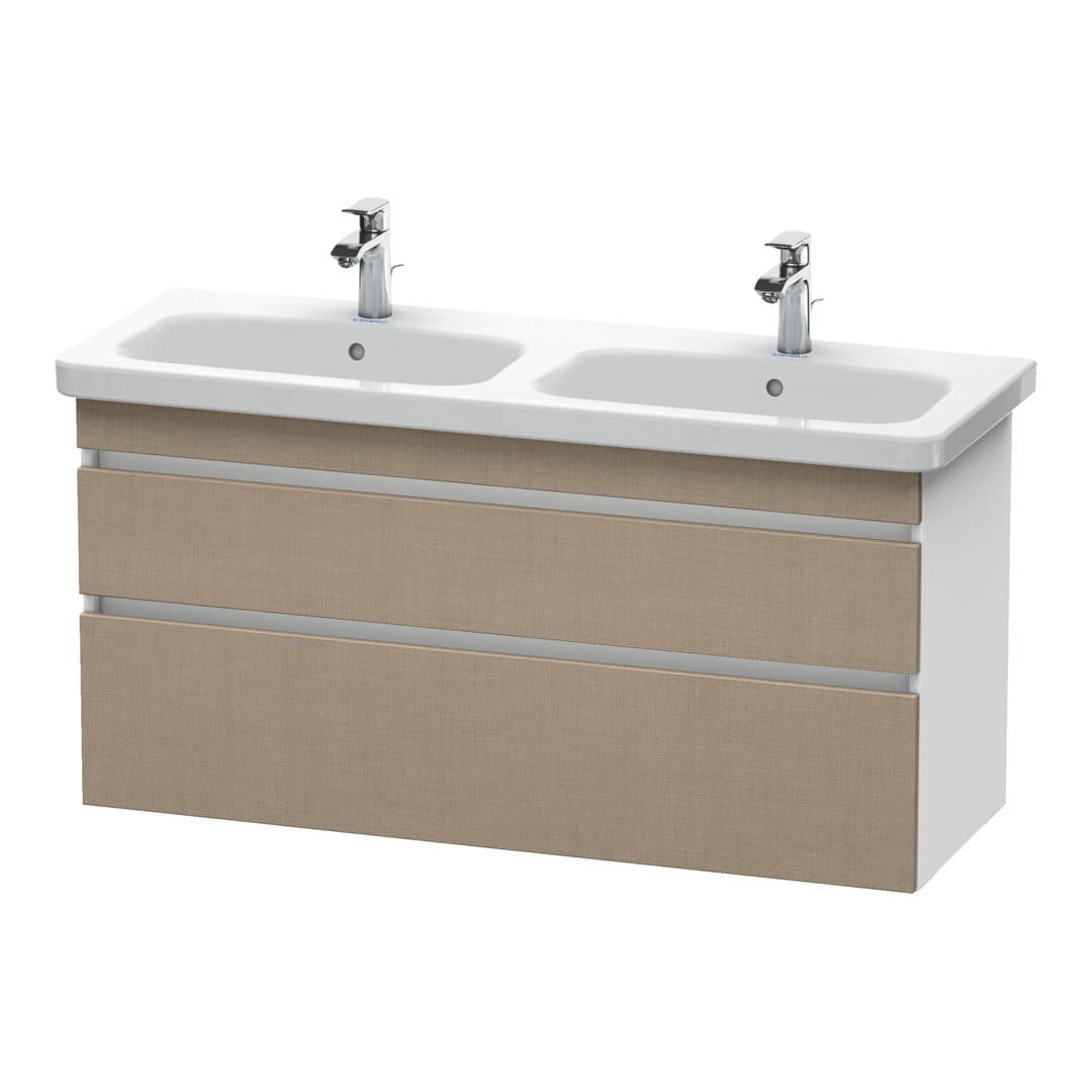 Duravit DuraStyle – Έπιπλο Νιπτήρα – 1230 mm, 2 συρτάρια, σώμα White Matt – Linen Matt, Decor (DS649807518)