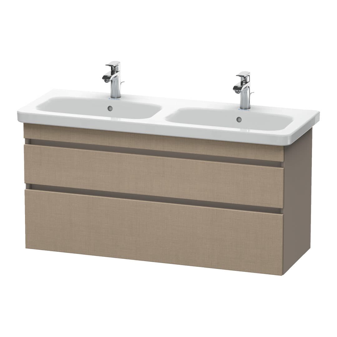 Duravit DuraStyle – Έπιπλο Νιπτήρα – 1230 mm, 2 συρτάρια, σώμα Basalte Matt – Linen Matt, Decor (DS649807543)