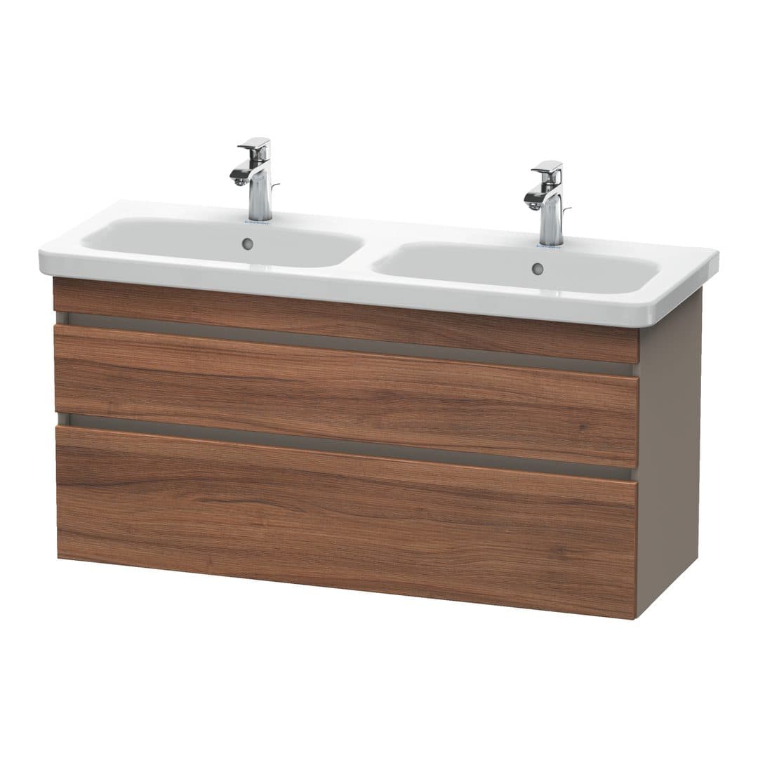Duravit DuraStyle – Έπιπλο Νιπτήρα – 1230 mm, 2 συρτάρια, σώμα Basalte Matt – Walnut Matt, Decor (DS649807943)