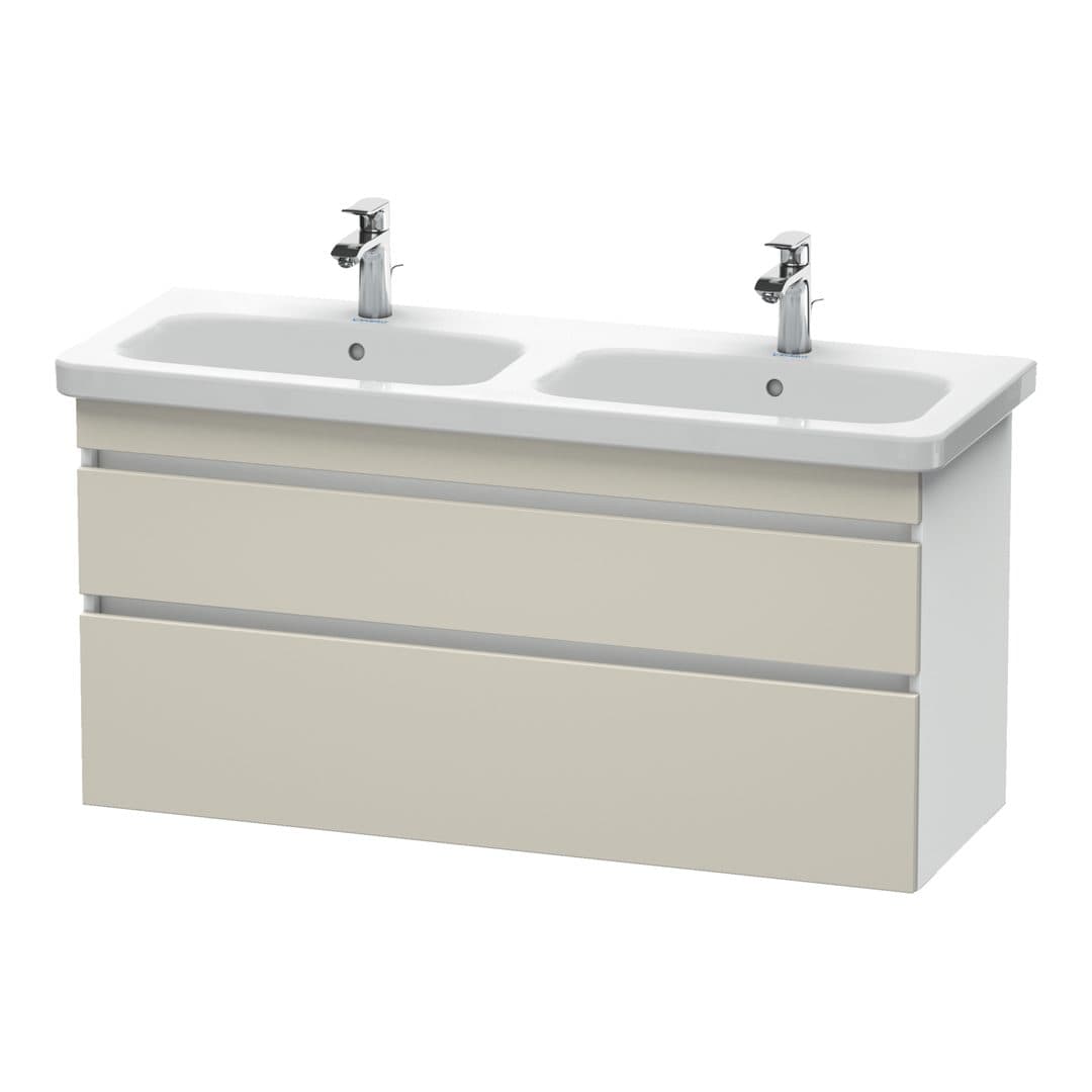 Duravit DuraStyle – Έπιπλο Νιπτήρα – 1230 mm, 2 συρτάρια, σώμα White Matt – Taupe Matt, Decor (DS649809118)