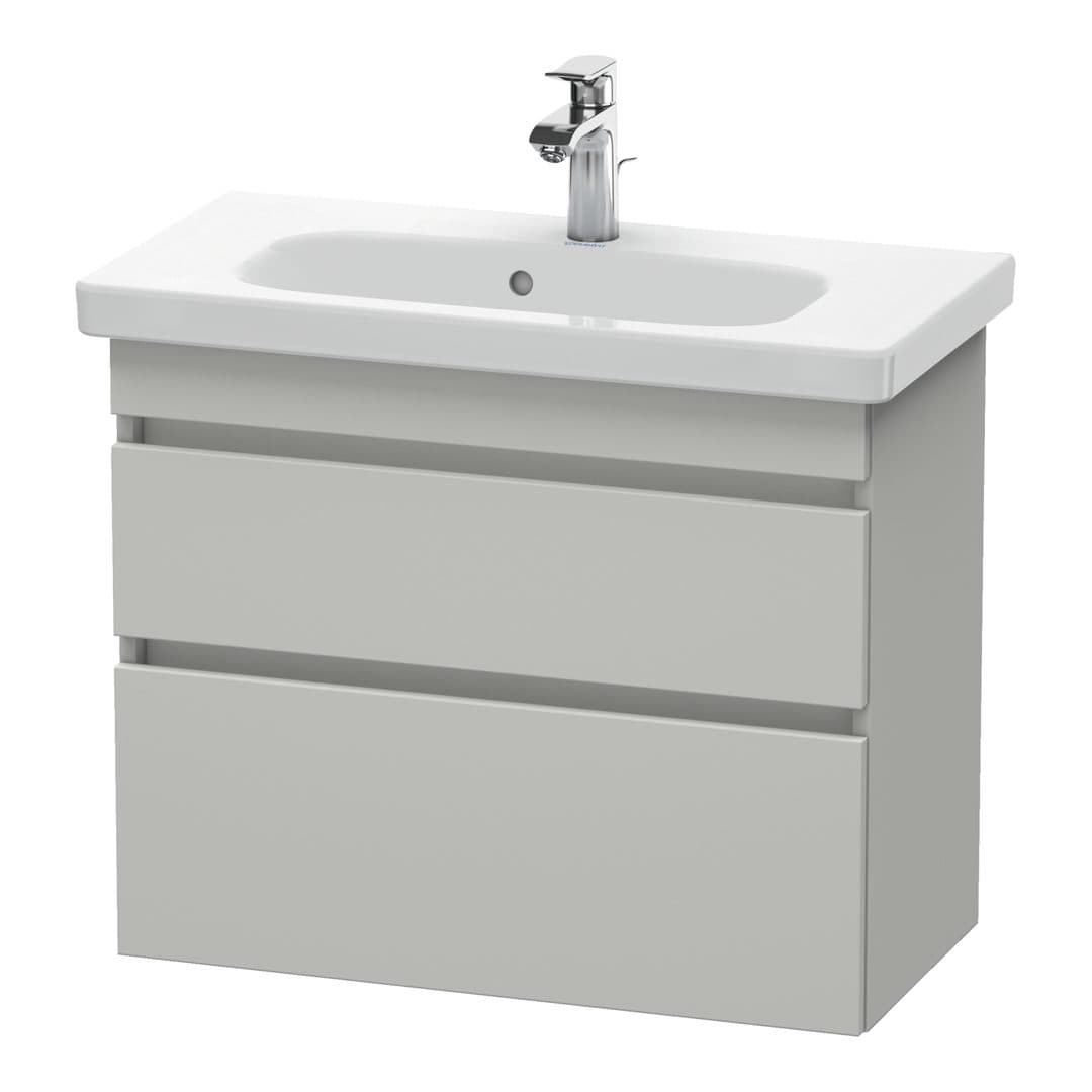 Duravit DuraStyle – Έπιπλο Νιπτήρα – 730 mm, 2 συρτάρια, νιπτήρας κέντρο, Compact – Concrete grey Matt, Decor (DS649900707)