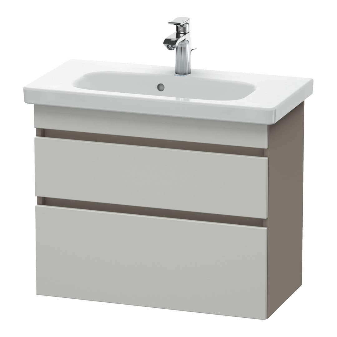 Duravit DuraStyle – Έπιπλο Νιπτήρα – 730 mm, 2 συρτάρια, νιπτήρας κέντρο, σώμα Basalte Matt, Compact – Concrete grey Matt, Decor (DS649900743)