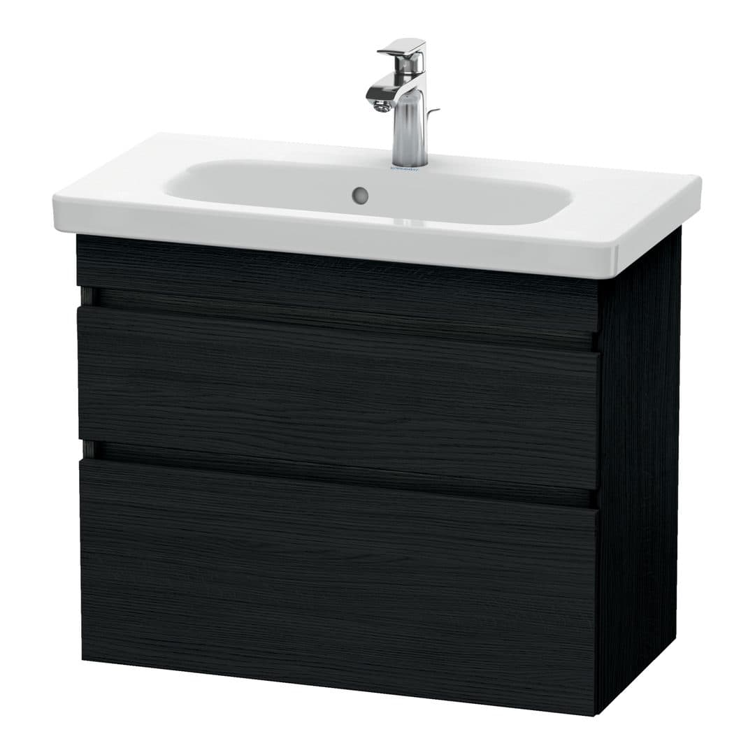 Duravit DuraStyle – Έπιπλο Νιπτήρα – 730 mm, 2 συρτάρια, νιπτήρας κέντρο, Compact – Black oak Matt, Decor (DS649901616)
