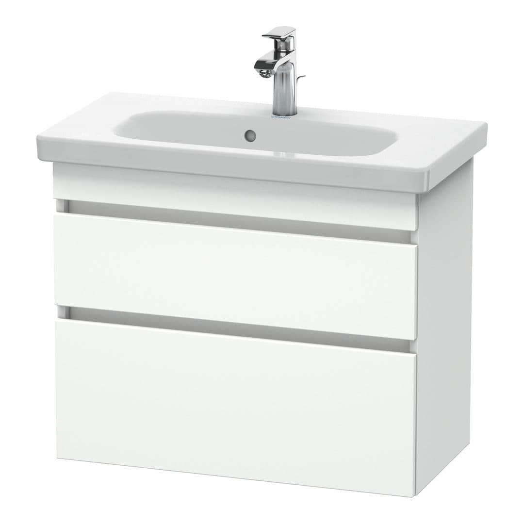 Duravit DuraStyle – Έπιπλο Νιπτήρα – 730 mm, 2 συρτάρια, νιπτήρας κέντρο, Compact – White Matt, Decor (DS649901818)