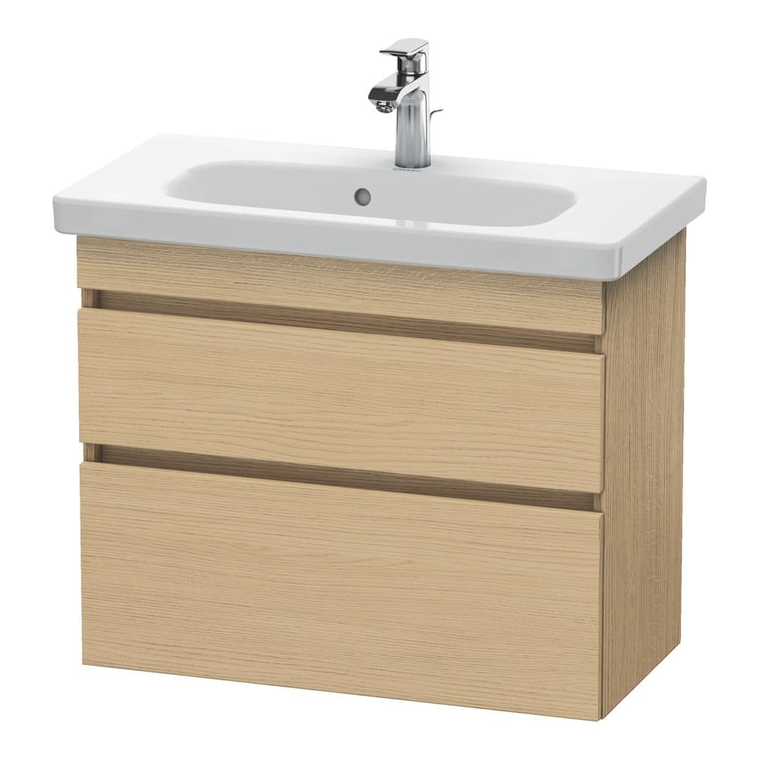 Duravit DuraStyle – Έπιπλο Νιπτήρα – 730 mm, 2 συρτάρια, νιπτήρας κέντρο, Compact – Natural oak, Decor (DS649903030)