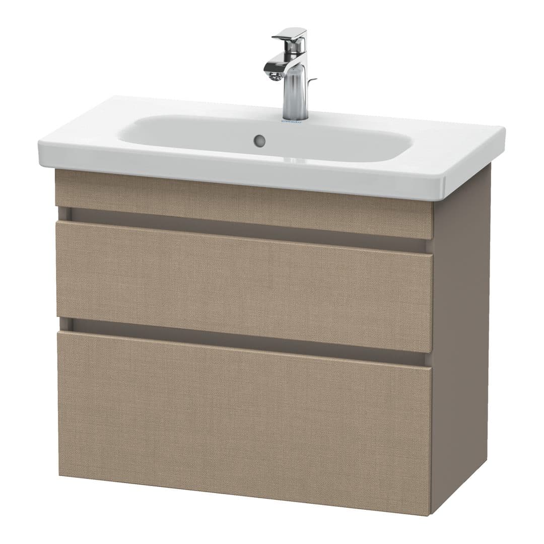 Duravit DuraStyle – Έπιπλο Νιπτήρα – 730 mm, 2 συρτάρια, νιπτήρας κέντρο, σώμα Basalte Matt, Compact – Linen Matt, Decor (DS649907543)