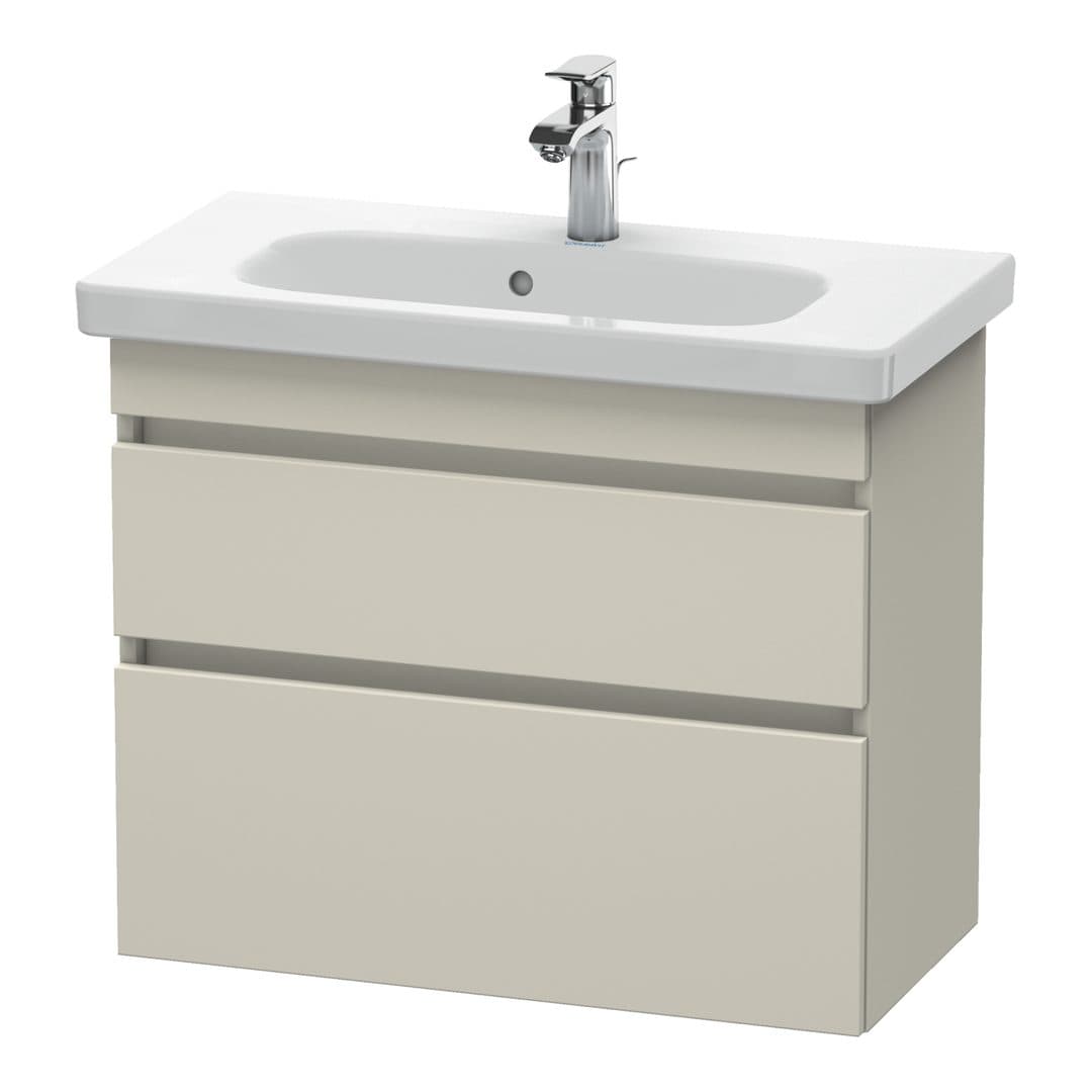 Duravit DuraStyle – Έπιπλο Νιπτήρα – 730 mm, 2 συρτάρια, νιπτήρας κέντρο, Compact – Taupe Matt, Decor (DS649909191)