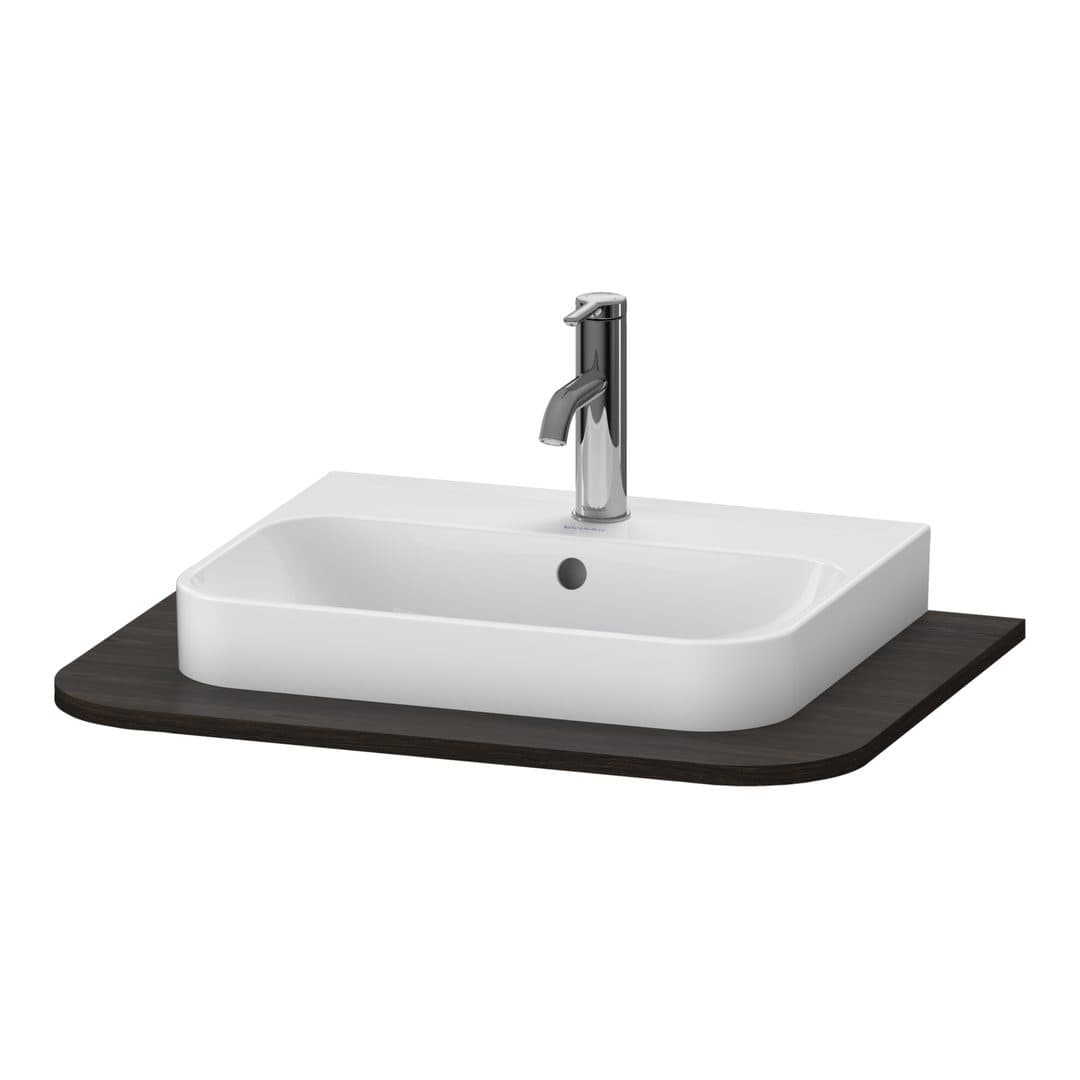 Duravit Happy D.2 – Πάγκος Νιπτήρα – 650 mm, νιπτήρας κέντρο – Brushed walnut Matt, Real wood veneer (HP031B06969)