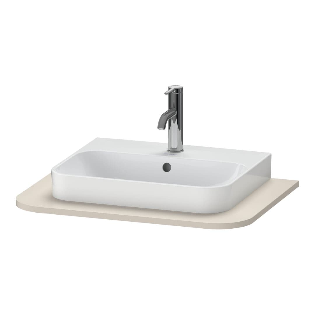 Duravit Happy D.2 – Πάγκος Νιπτήρα – 650 mm, νιπτήρας κέντρο – Taupe Super Matt, Decor (HP031B08383)
