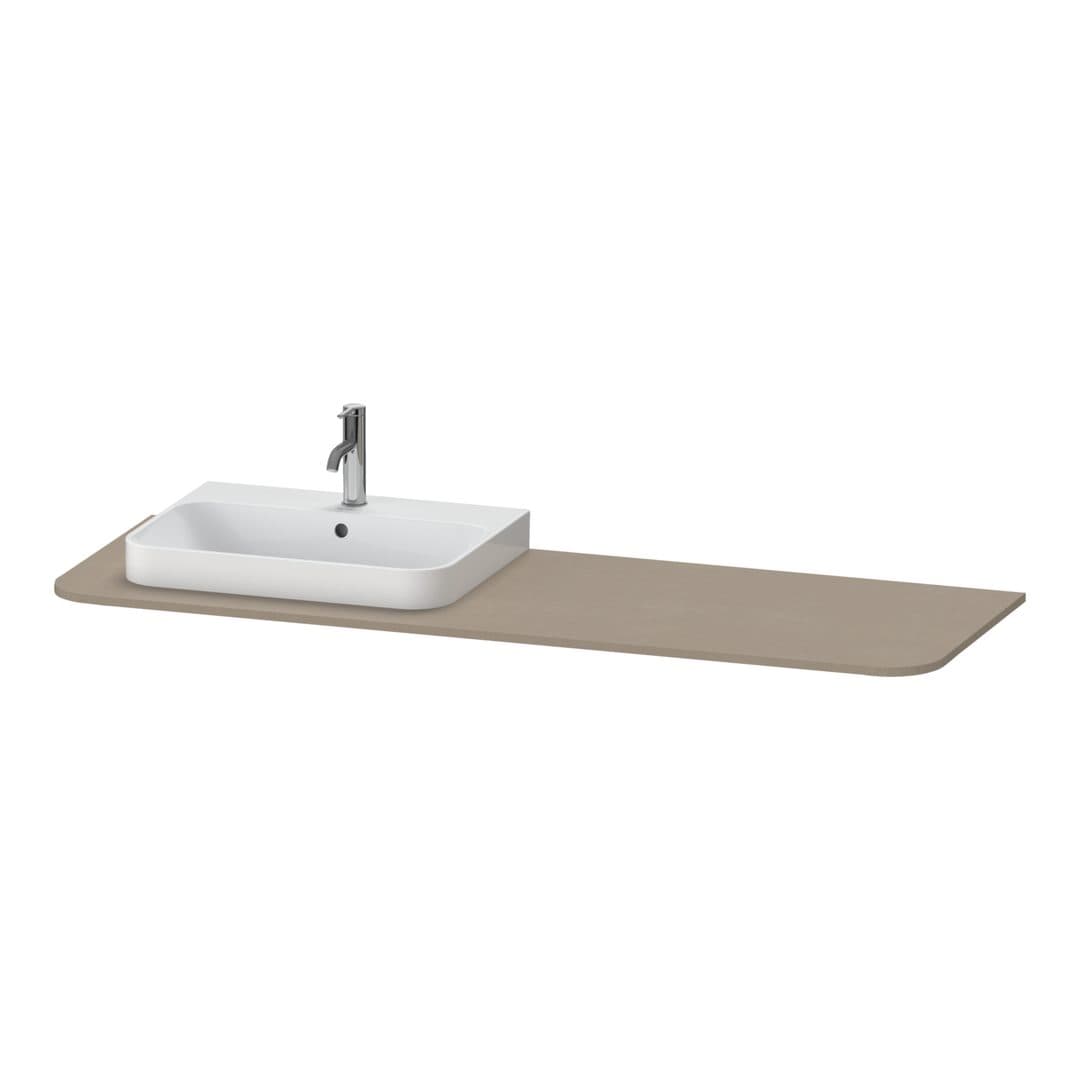 Duravit Happy D.2 – Πάγκος Νιπτήρα – 1600 mm, νιπτήρας αριστερά – Linen Matt, Decor (HP031HL7575)