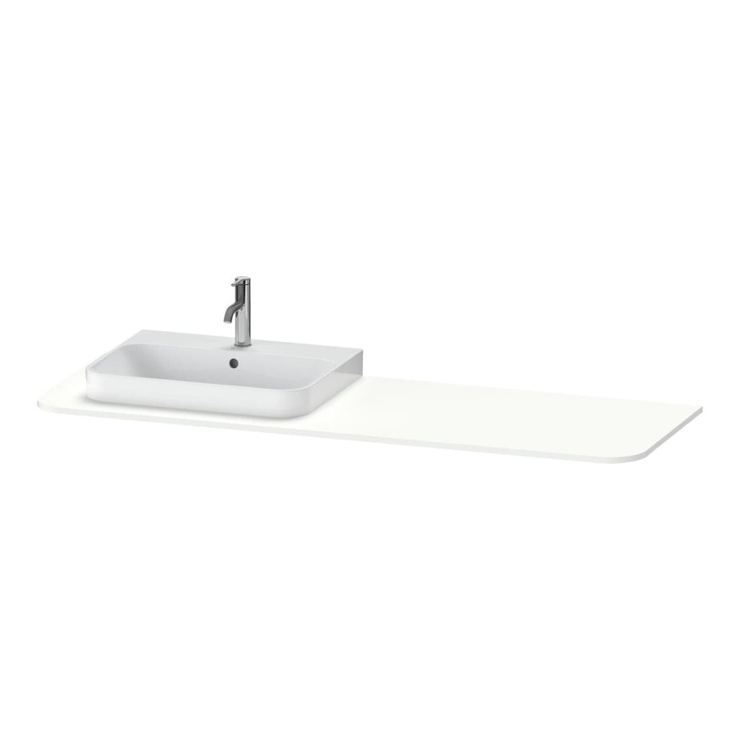 Duravit Happy D.2 – Πάγκος Νιπτήρα – 1600 mm, νιπτήρας αριστερά – White Super Matt, Decor (HP031HL8484)
