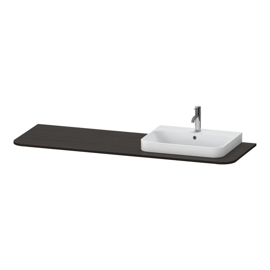 Duravit Happy D.2 – Πάγκος Νιπτήρα – 1600 mm, νιπτήρας δεξιά – Brushed walnut Matt, Real wood veneer (HP031HR6969)