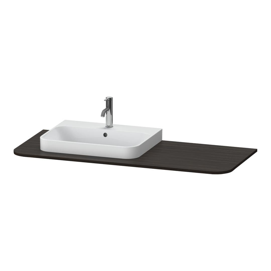 Duravit Happy D.2 – Πάγκος Νιπτήρα – 1300 mm, νιπτήρας αριστερά – Brushed walnut Matt, Real wood veneer (HP031KL6969)
