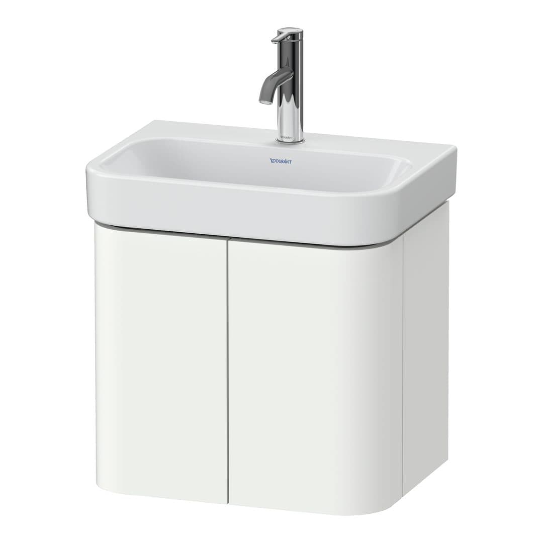 Duravit Happy D.2 – Έπιπλο Νιπτήρα – 475 mm, 2 πόρτες, νιπτήρας κέντρο – White Satin Matt, Lacquer (HP4384036360000)