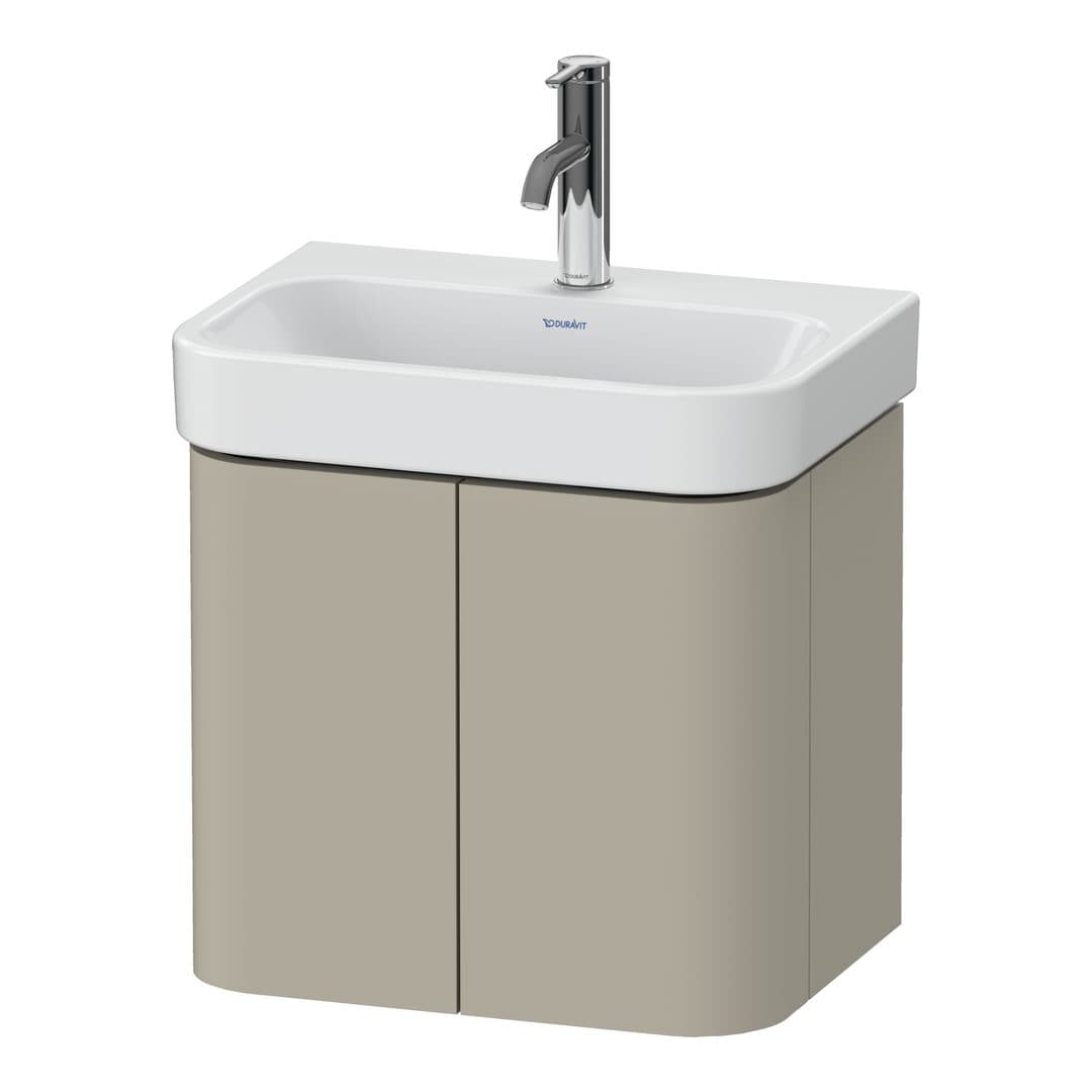 Duravit Happy D.2 – Έπιπλο Νιπτήρα – 475 mm, 2 πόρτες, νιπτήρας κέντρο – Taupe Satin Matt, Lacquer (HP4384060600000)