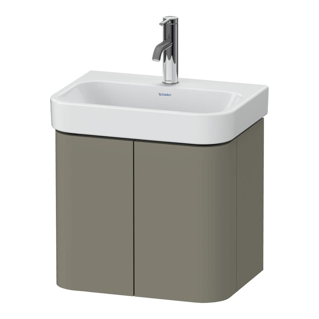 Duravit Happy D.2 – Έπιπλο Νιπτήρα – 475 mm, 2 πόρτες, νιπτήρας κέντρο – Stone grey Satin Matt, Lacquer (HP4384092920000)