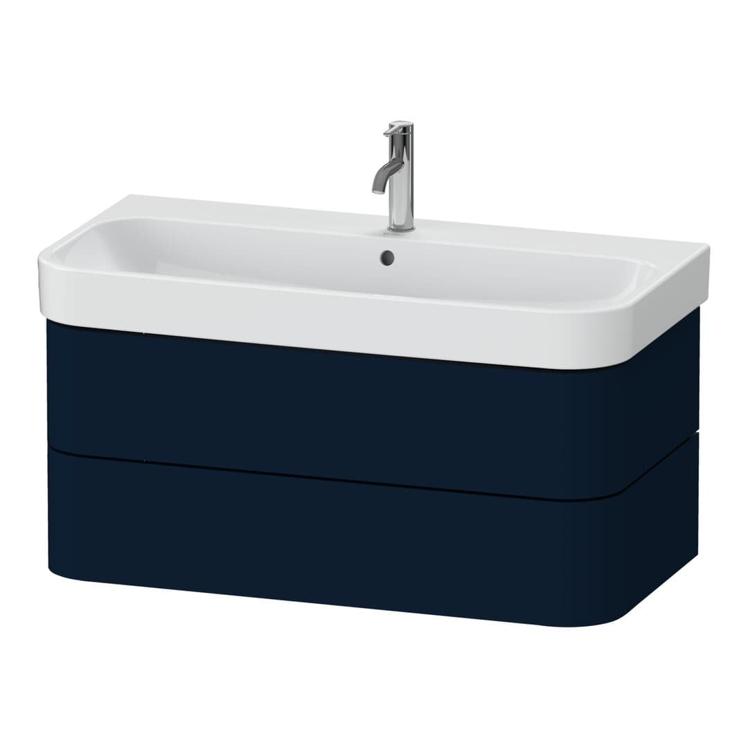 Duravit Happy D.2 – Έπιπλο Νιπτήρα – 975 mm, 2 συρτάρια, νιπτήρας κέντρο – Night blue Satin Matt, Lacquer (HP4388098980000)