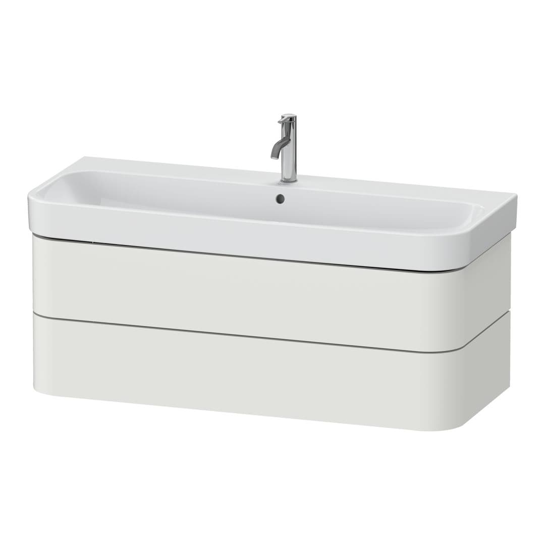 Duravit Happy D.2 – Έπιπλο Νιπτήρα – 1175 mm, 2 συρτάρια, νιπτήρας κέντρο – Nordic white Satin Matt, Lacquer (HP4389039390000)
