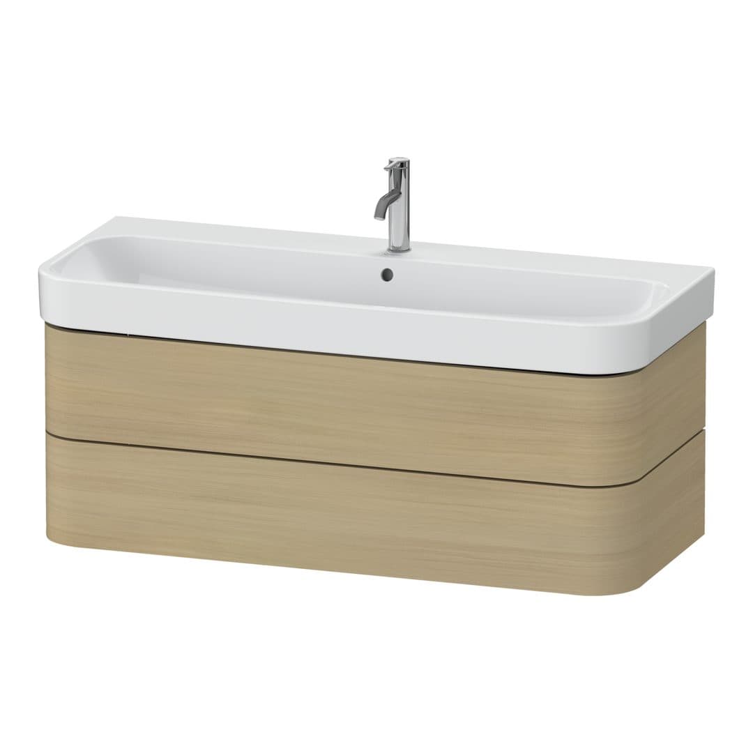 Duravit Happy D.2 – Έπιπλο Νιπτήρα – 1175 mm, 2 συρτάρια, νιπτήρας κέντρο – Mediterranean oak Matt, Real wood veneer (HP4389071710000)