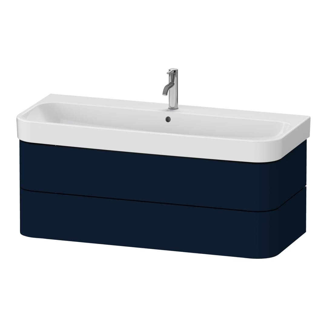 Duravit Happy D.2 – Έπιπλο Νιπτήρα – 1175 mm, 2 συρτάρια, νιπτήρας κέντρο – Night blue Satin Matt, Lacquer (HP4389098980000)