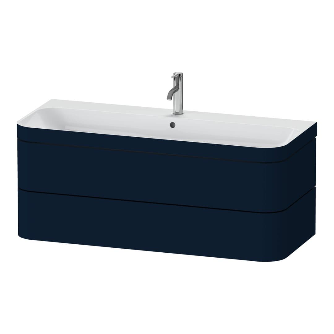Duravit Happy D.2 – Έπιπλο Νιπτήρα – 1175 mm, με νιπτήρα, 2 συρτάρια, νιπτήρας κέντρο, έκδοση O, μοντέλο HP4639 – Night blue Satin Matt, Lacquer (HP4639O98980000)