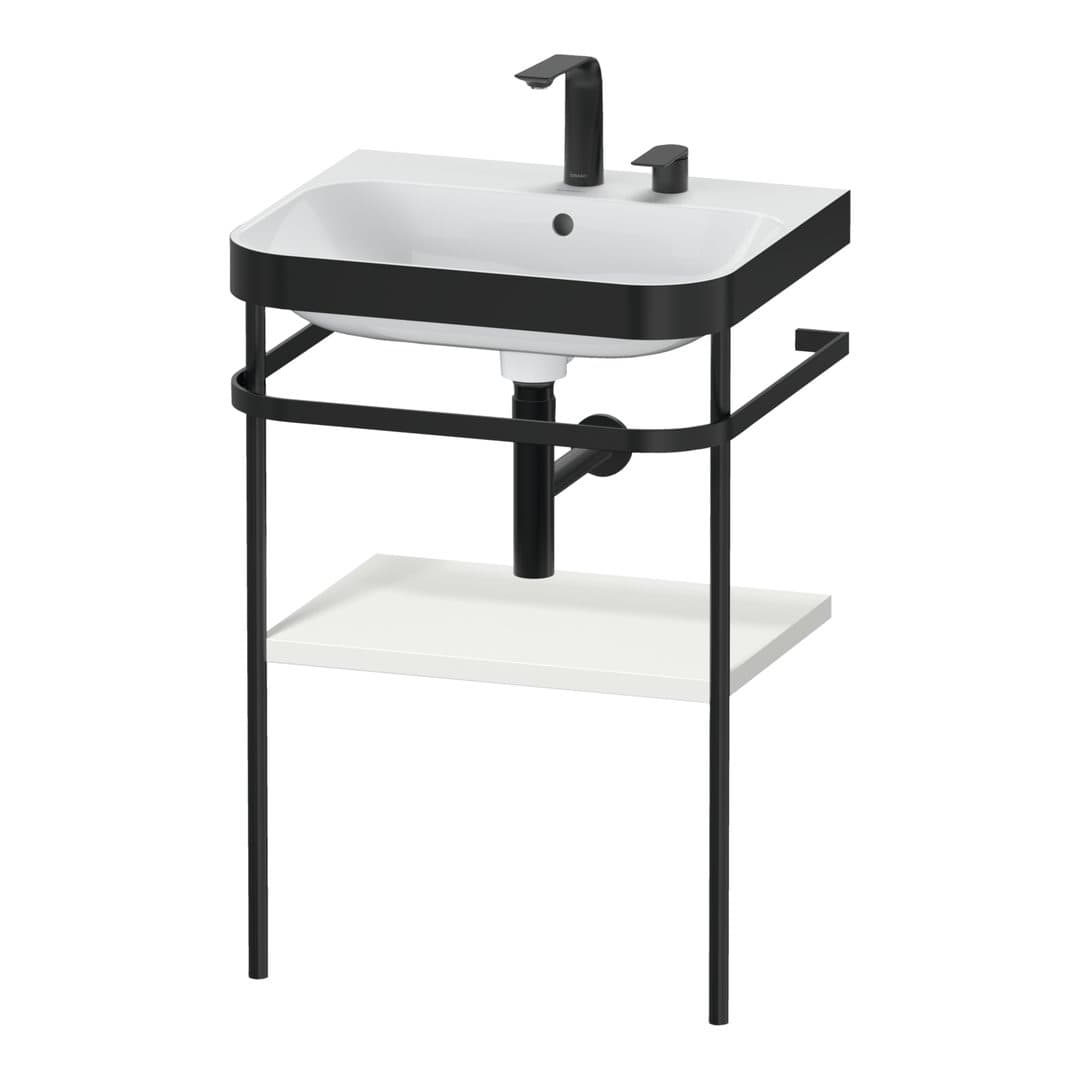 Duravit Happy D.2 – Βάση Νιπτήρα – 575 mm, με νιπτήρα, νιπτήρας κέντρο, σώμα Nordic white Satin Matt, έκδοση E – Nordic white Satin Matt, Lacquer (HP4735E3939)
