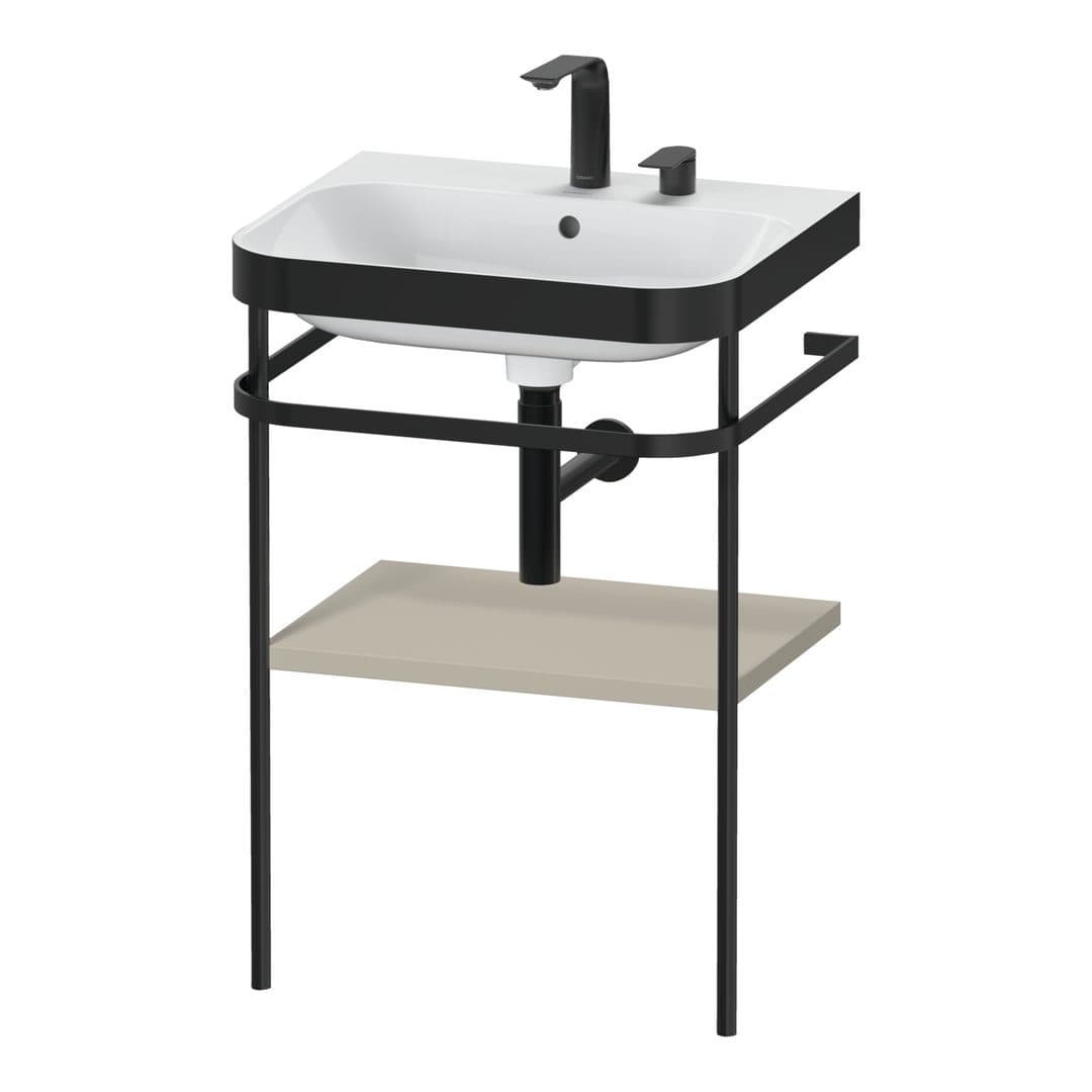 Duravit Happy D.2 – Βάση Νιπτήρα – 575 mm, με νιπτήρα, νιπτήρας κέντρο, σώμα Taupe Satin Matt, έκδοση E – Taupe Satin Matt, Lacquer (HP4735E6060)