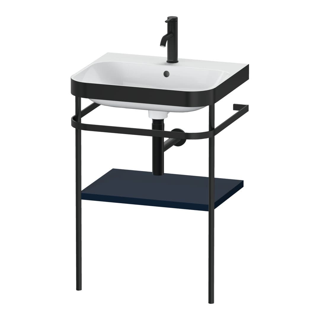 Duravit Happy D.2 – Βάση Νιπτήρα – 575 mm, με νιπτήρα, νιπτήρας κέντρο, σώμα Night blue Satin Matt, έκδοση O – Night blue Satin Matt, Lacquer (HP4735O9898)