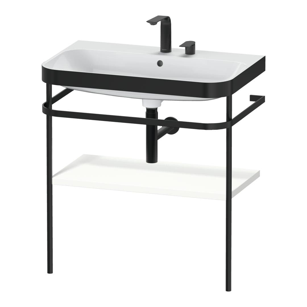 Duravit Happy D.2 – Βάση Νιπτήρα – 775 mm, με νιπτήρα, νιπτήρας κέντρο, σώμα White Satin Matt, έκδοση E – White Satin Matt, Lacquer (HP4737E3636)