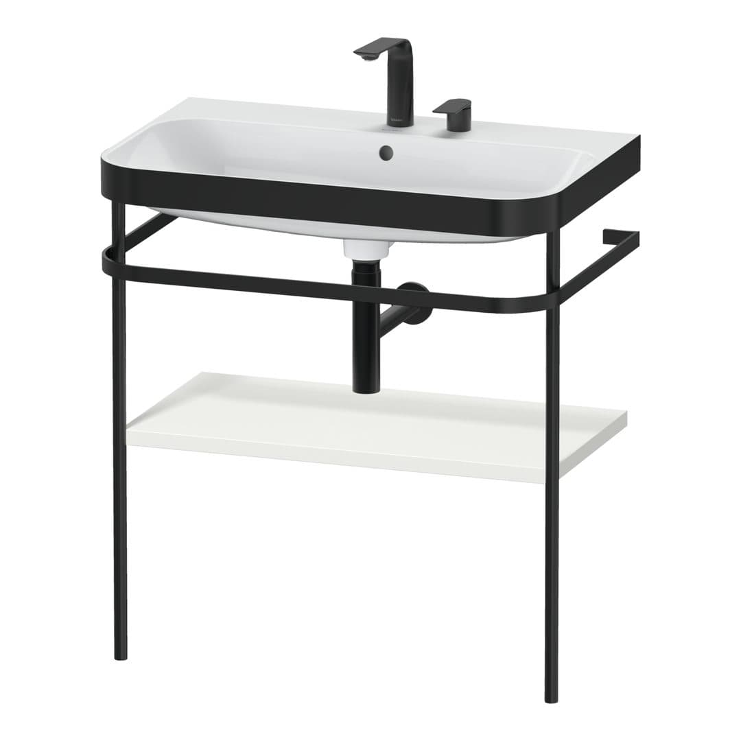 Duravit Happy D.2 – Βάση Νιπτήρα – 775 mm, με νιπτήρα, νιπτήρας κέντρο, σώμα Nordic white Satin Matt, έκδοση E – Nordic white Satin Matt, Lacquer (HP4737E3939)