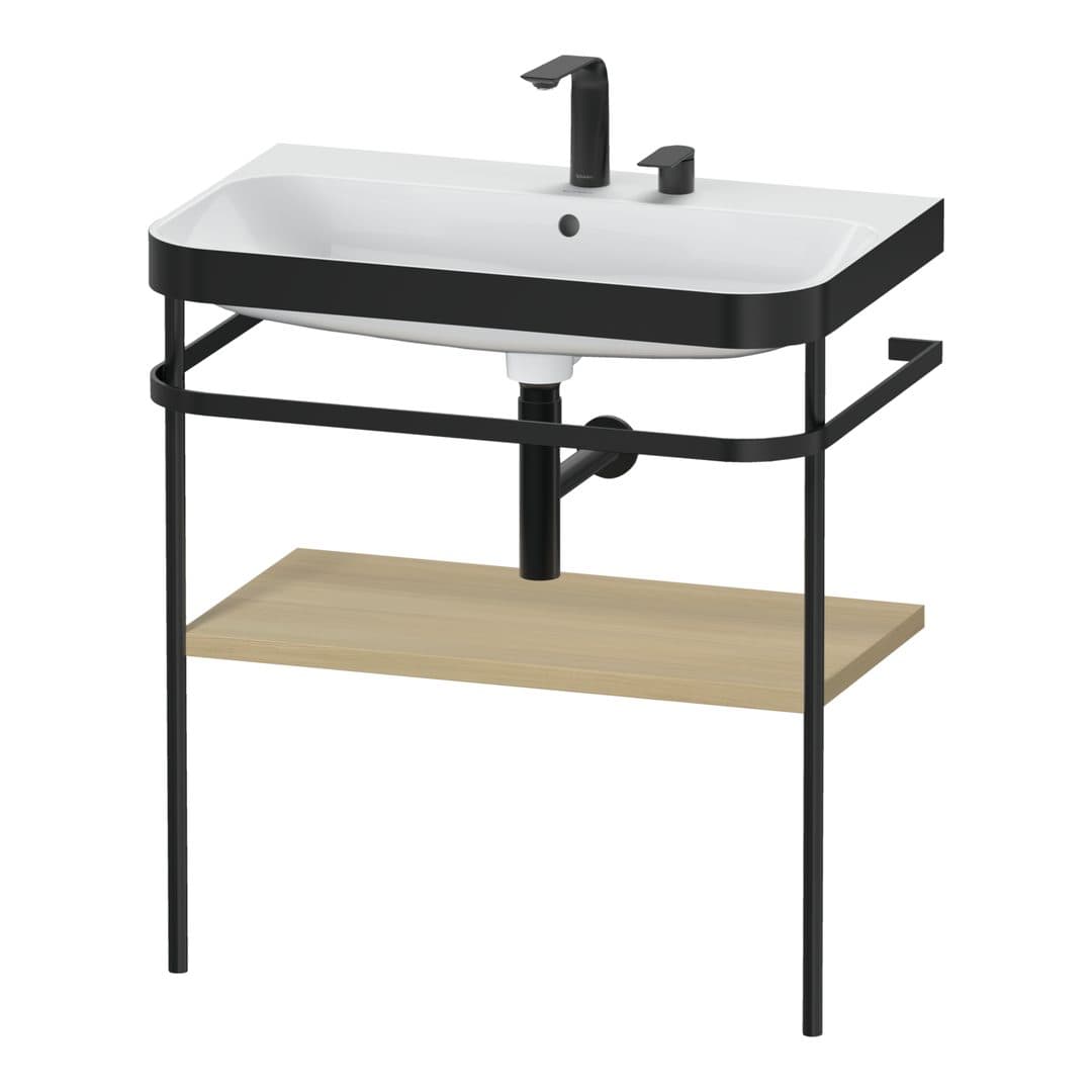 Duravit Happy D.2 – Βάση Νιπτήρα – 775 mm, με νιπτήρα, νιπτήρας κέντρο, σώμα Mediterranean oak Matt, έκδοση E – Mediterranean oak Matt, Real wood veneer (HP4737E7171)