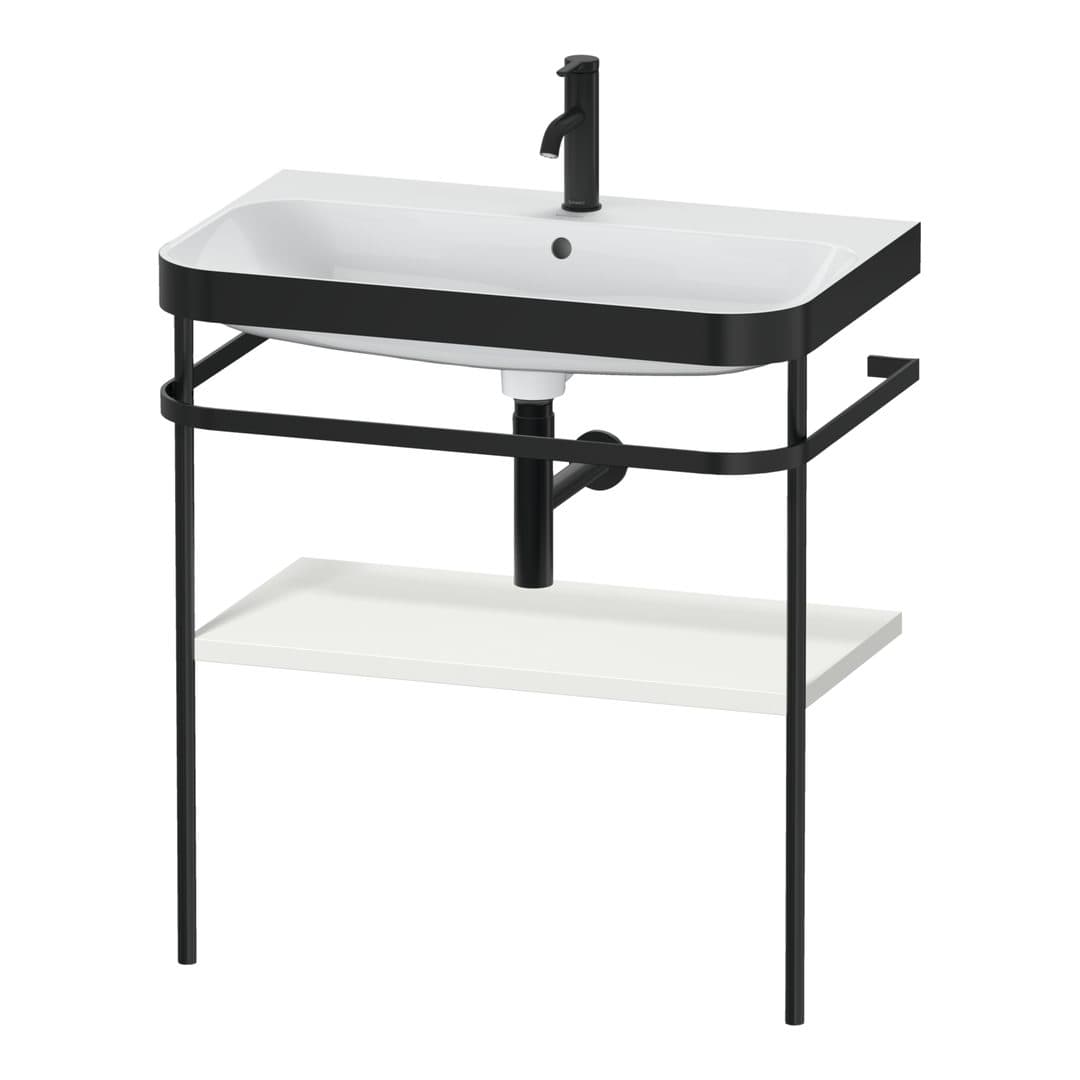 Duravit Happy D.2 – Βάση Νιπτήρα – 775 mm, με νιπτήρα, νιπτήρας κέντρο, σώμα Nordic white Satin Matt, έκδοση O – Nordic white Satin Matt, Lacquer (HP4737O3939)