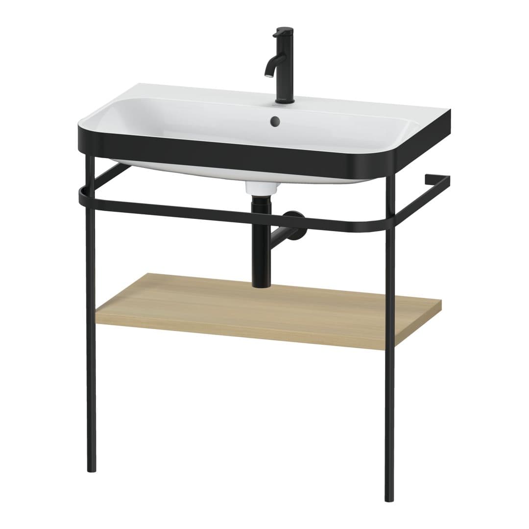 Duravit Happy D.2 – Βάση Νιπτήρα – 775 mm, με νιπτήρα, νιπτήρας κέντρο, σώμα Mediterranean oak Matt, έκδοση O – Mediterranean oak Matt, Real wood veneer (HP4737O7171)