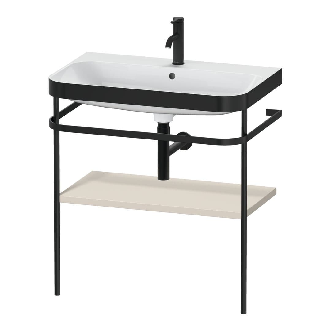 Duravit Happy D.2 – Βάση Νιπτήρα – 775 mm, με νιπτήρα, νιπτήρας κέντρο, σώμα Taupe Super Matt, έκδοση O – Taupe Super Matt, Decor (HP4737O8383)