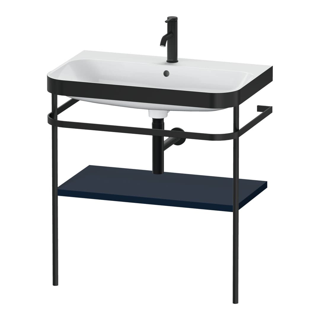 Duravit Happy D.2 – Βάση Νιπτήρα – 775 mm, με νιπτήρα, νιπτήρας κέντρο, σώμα Night blue Satin Matt, έκδοση O – Night blue Satin Matt, Lacquer (HP4737O9898)