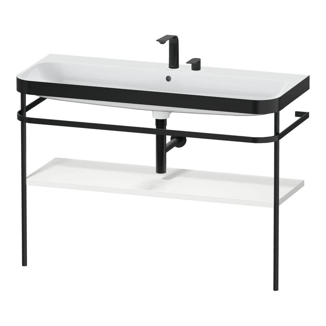 Duravit Happy D.2 – Βάση Νιπτήρα – 1175 mm, με νιπτήρα, νιπτήρας κέντρο, σώμα Nordic white Satin Matt, έκδοση E – Nordic white Satin Matt, Lacquer (HP4739E39390000)