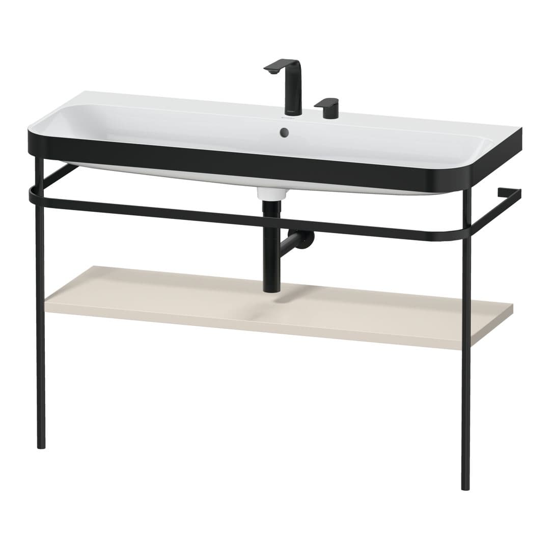 Duravit Happy D.2 – Βάση Νιπτήρα – 1175 mm, με νιπτήρα, σώμα Taupe Super Matt, έκδοση E – Taupe Super Matt, Decor (HP4739E83830000)