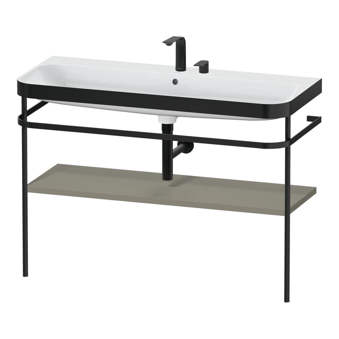 Duravit Happy D.2 – Βάση Νιπτήρα – 1175 mm, με νιπτήρα, νιπτήρας κέντρο, σώμα Stone grey Satin Matt, έκδοση E – Stone grey Satin Matt, Lacquer (HP4739E92920000)