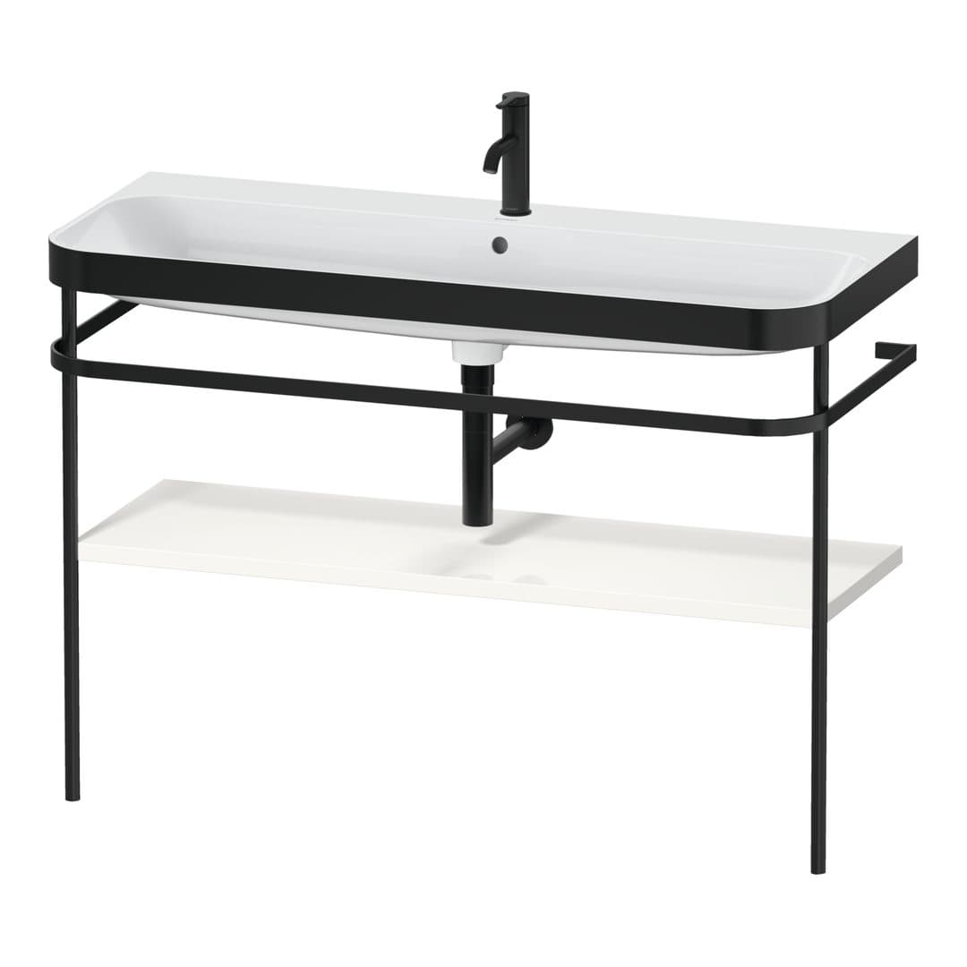 Duravit Happy D.2 – Βάση Νιπτήρα – 1175 mm, με νιπτήρα, νιπτήρας κέντρο, σώμα White High Gloss, έκδοση O, μοντέλο HP4739 – White High Gloss, Decor (HP4739O22220000)