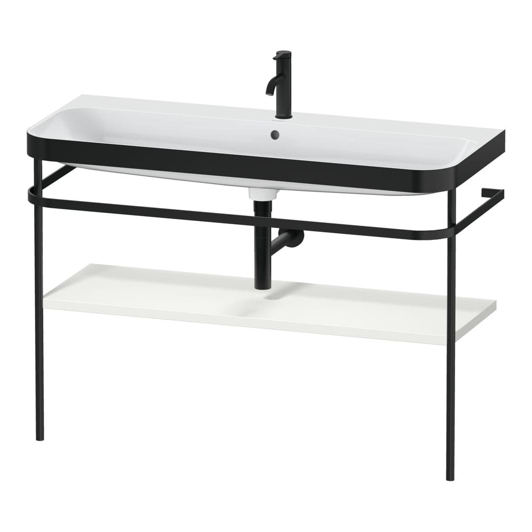 Duravit Happy D.2 – Βάση Νιπτήρα – 1175 mm, με νιπτήρα, νιπτήρας κέντρο, σώμα Nordic white Satin Matt, έκδοση O, μοντέλο HP4739 – Nordic white Satin Matt, Lacquer (HP4739O39390000)