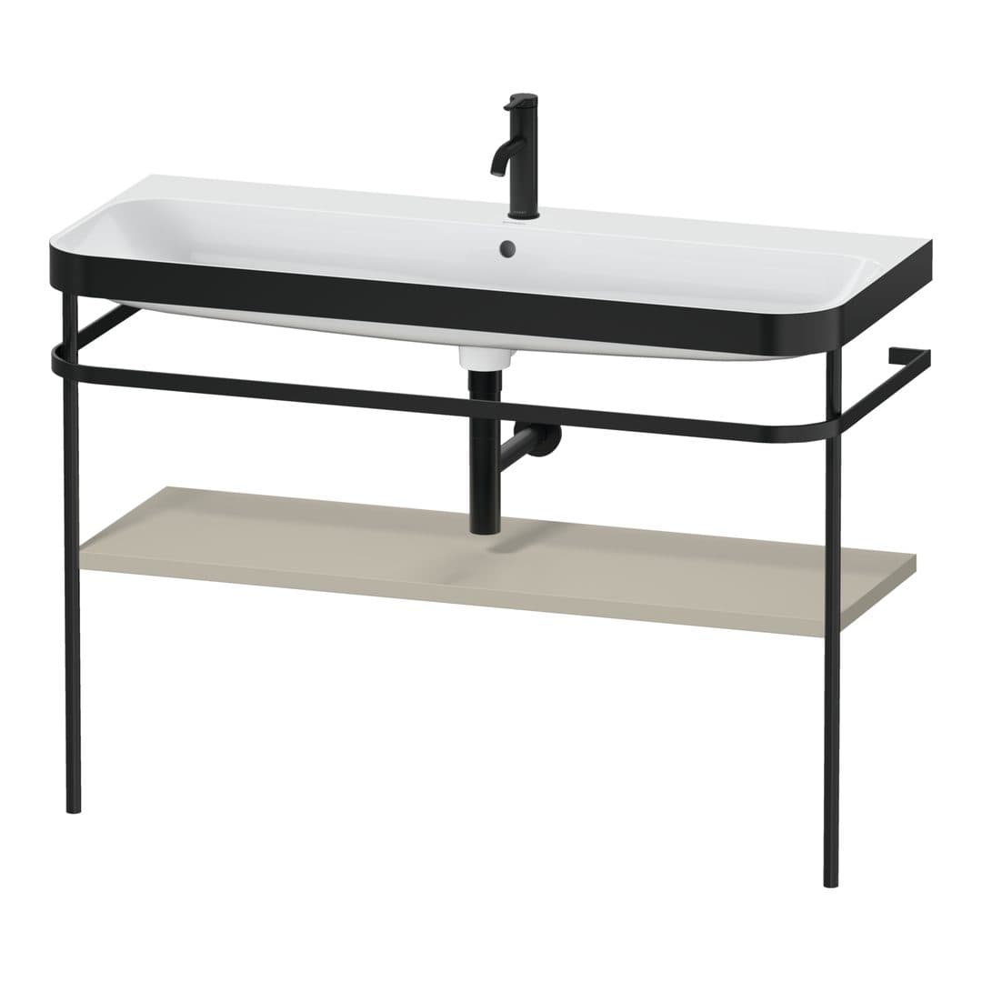 Duravit Happy D.2 – Βάση Νιπτήρα – 1175 mm, με νιπτήρα, νιπτήρας κέντρο, σώμα Taupe Satin Matt, έκδοση O, μοντέλο HP4739 – Taupe Satin Matt, Lacquer (HP4739O60600000)