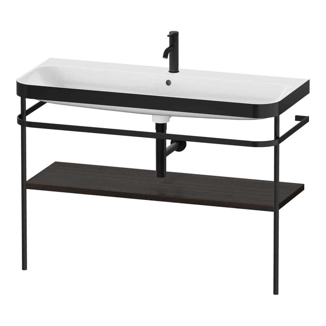 Duravit Happy D.2 – Βάση Νιπτήρα – 1175 mm, με νιπτήρα, νιπτήρας κέντρο, σώμα Brushed walnut Matt, έκδοση O, μοντέλο HP4739 – Brushed walnut Matt, Real wood veneer (HP4739O69690000)