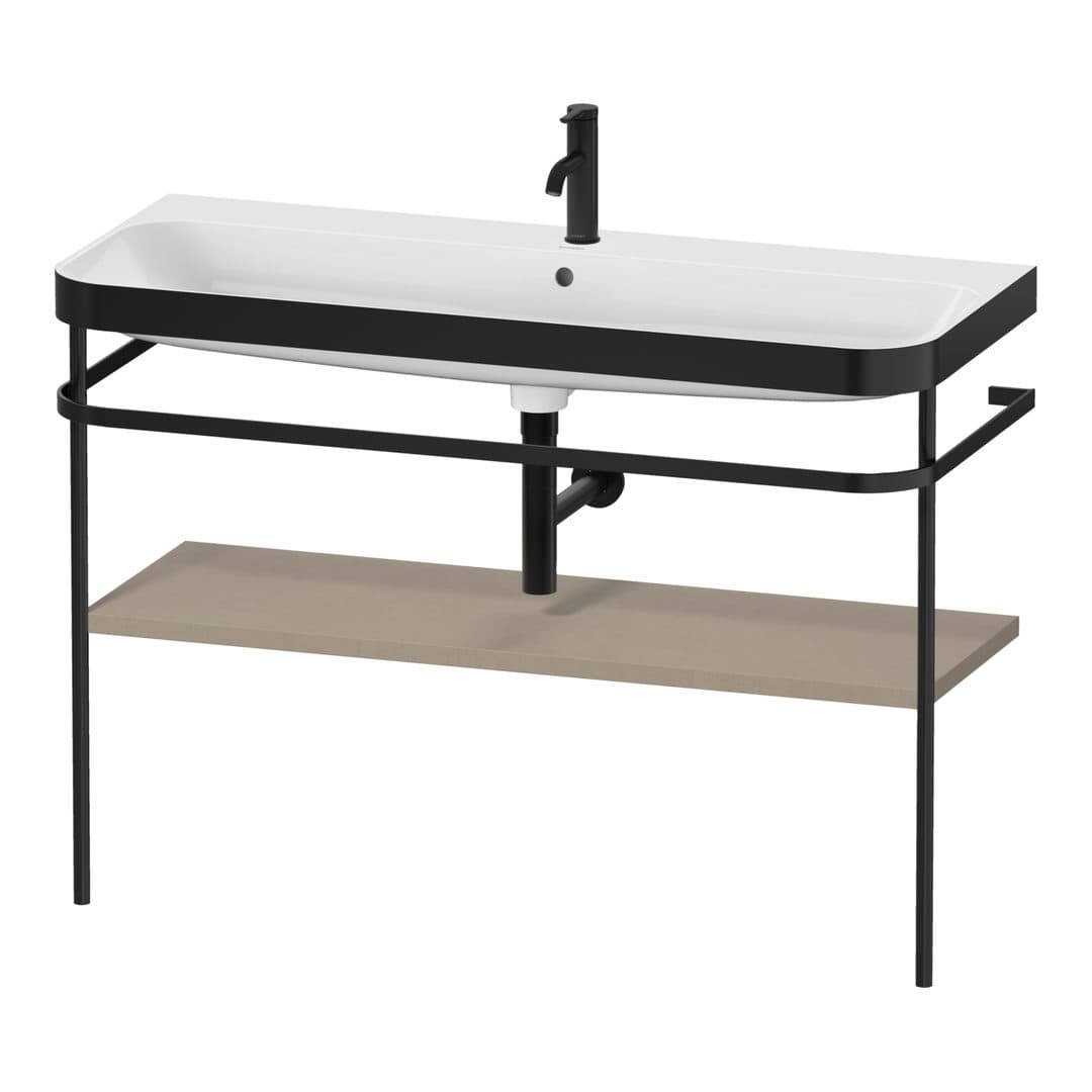 Duravit Happy D.2 – Βάση Νιπτήρα – 1175 mm, με νιπτήρα, νιπτήρας κέντρο, σώμα Linen Matt, έκδοση O, μοντέλο HP4739 – Linen Matt, Decor (HP4739O75750000)
