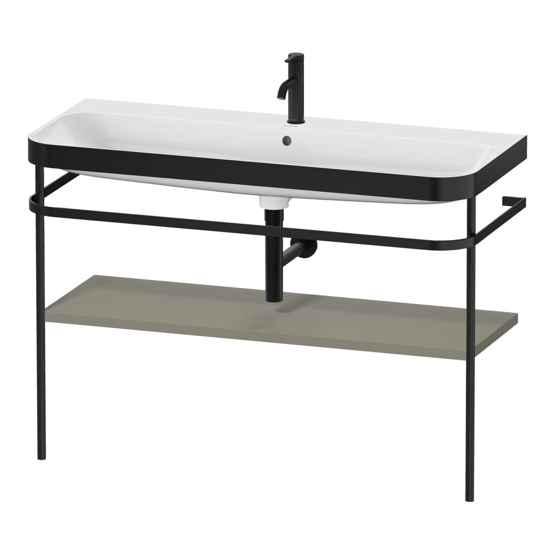 Duravit Happy D.2 – Βάση Νιπτήρα – 1175 mm, με νιπτήρα, νιπτήρας κέντρο, σώμα Stone grey Satin Matt, έκδοση O, μοντέλο HP4739 – Stone grey Satin Matt, Lacquer (HP4739O92920000)