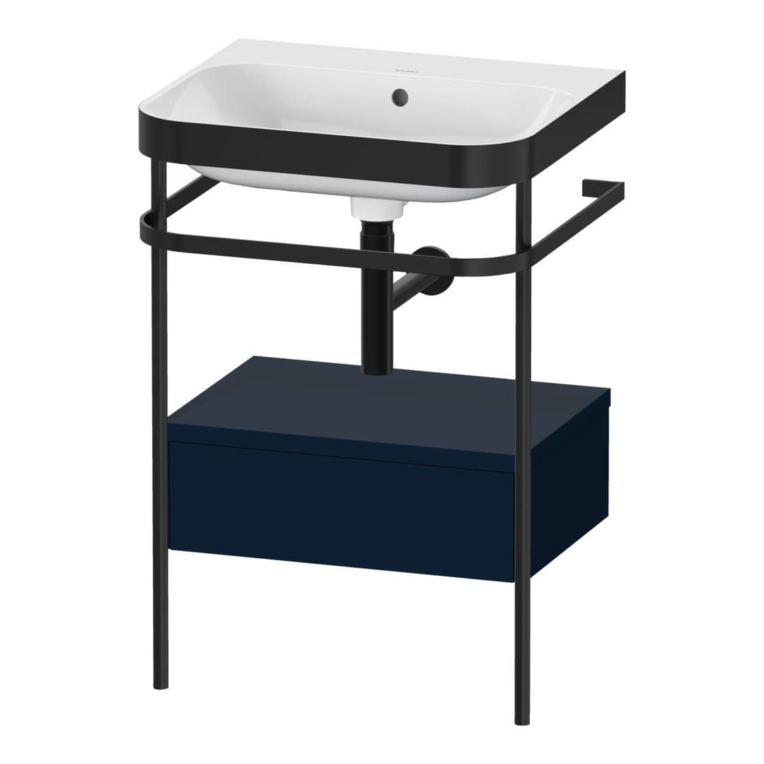 Duravit Happy D.2 – Βάση Νιπτήρα – 575 mm, με νιπτήρα, με συρτάρι, 1 συρτάρι, νιπτήρας κέντρο, έκδοση N, μοντέλο HP4740 – Night blue Satin Matt, Lacquer (HP4740N9898)