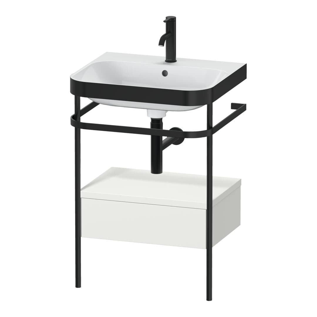 Duravit Happy D.2 – Βάση Νιπτήρα – 575 mm, με νιπτήρα, με συρτάρι, 1 συρτάρι, νιπτήρας κέντρο, έκδοση O, μοντέλο HP4740 – Nordic white Satin Matt, Lacquer (HP4740O3939)