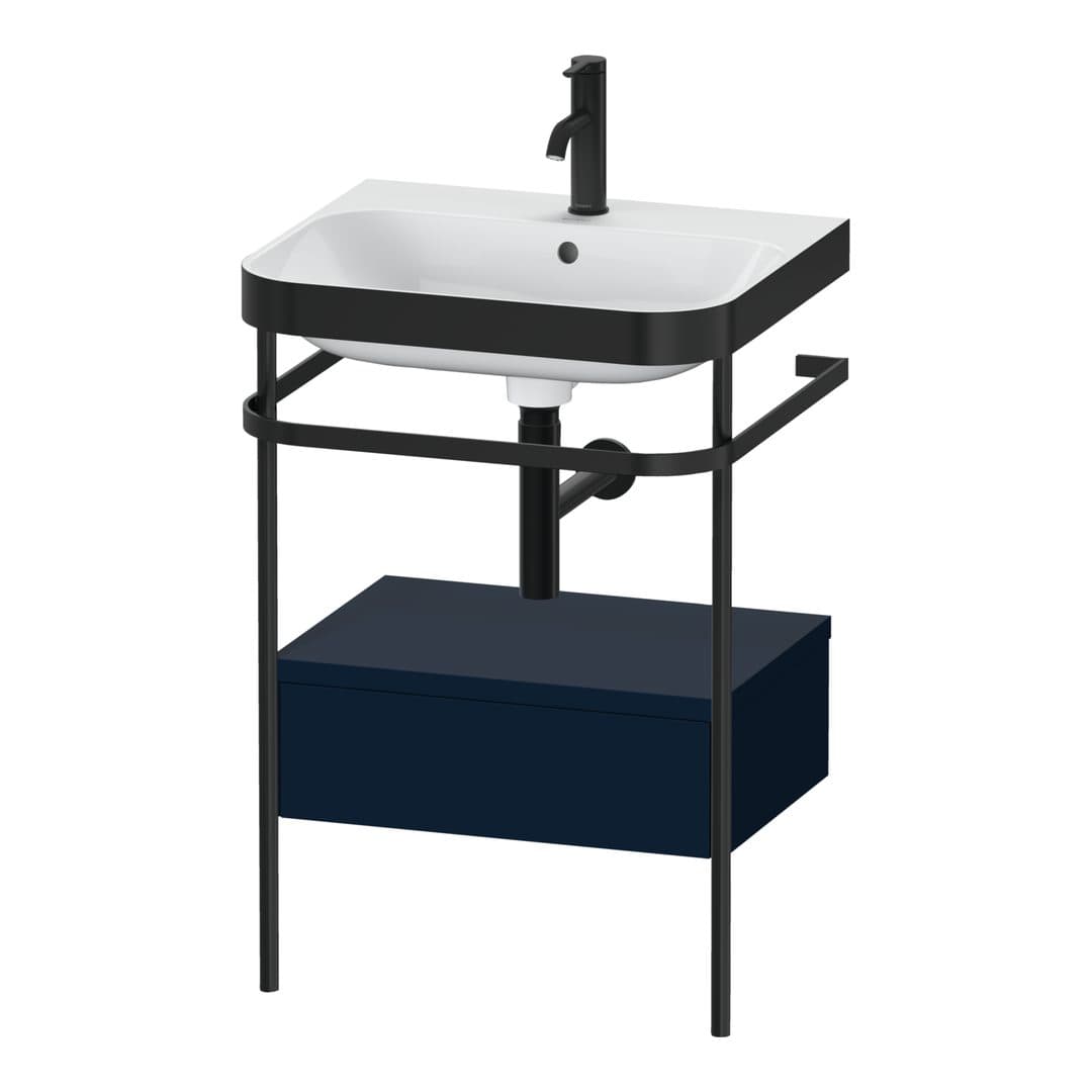 Duravit Happy D.2 – Βάση Νιπτήρα – 575 mm, με νιπτήρα, με συρτάρι, 1 συρτάρι, νιπτήρας κέντρο, έκδοση O, μοντέλο HP4740 – Night blue Satin Matt, Lacquer (HP4740O9898)