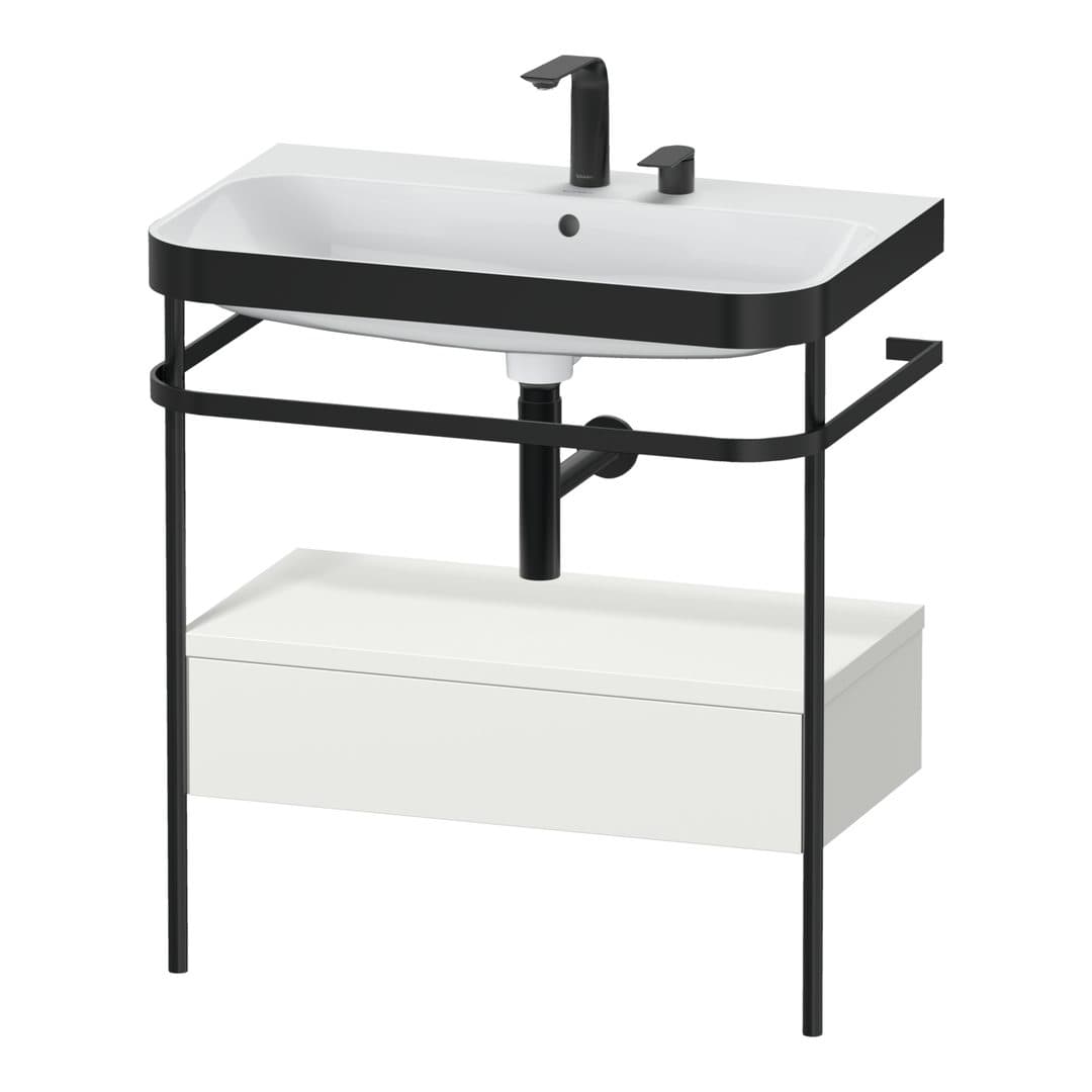 Duravit Happy D.2 – Βάση Νιπτήρα – 775 mm, με νιπτήρα, με συρτάρι, 1 συρτάρι, νιπτήρας κέντρο, έκδοση E, μοντέλο HP4742 – Nordic white Satin Matt, Lacquer (HP4742E3939)