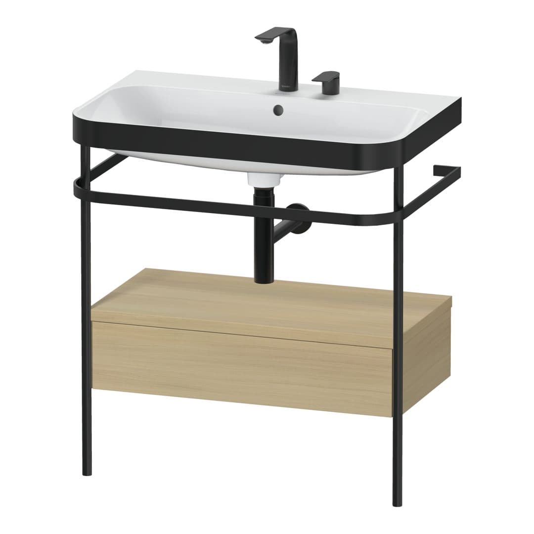 Duravit Happy D.2 – Βάση Νιπτήρα – 775 mm, με νιπτήρα, με συρτάρι, 1 συρτάρι, νιπτήρας κέντρο, έκδοση E, μοντέλο HP4742 – Mediterranean oak Matt, Real wood veneer (HP4742E7171)