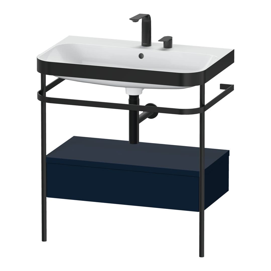 Duravit Happy D.2 – Βάση Νιπτήρα – 775 mm, με νιπτήρα, με συρτάρι, 1 συρτάρι, νιπτήρας κέντρο, έκδοση E, μοντέλο HP4742 – Night blue Satin Matt, Lacquer (HP4742E9898)